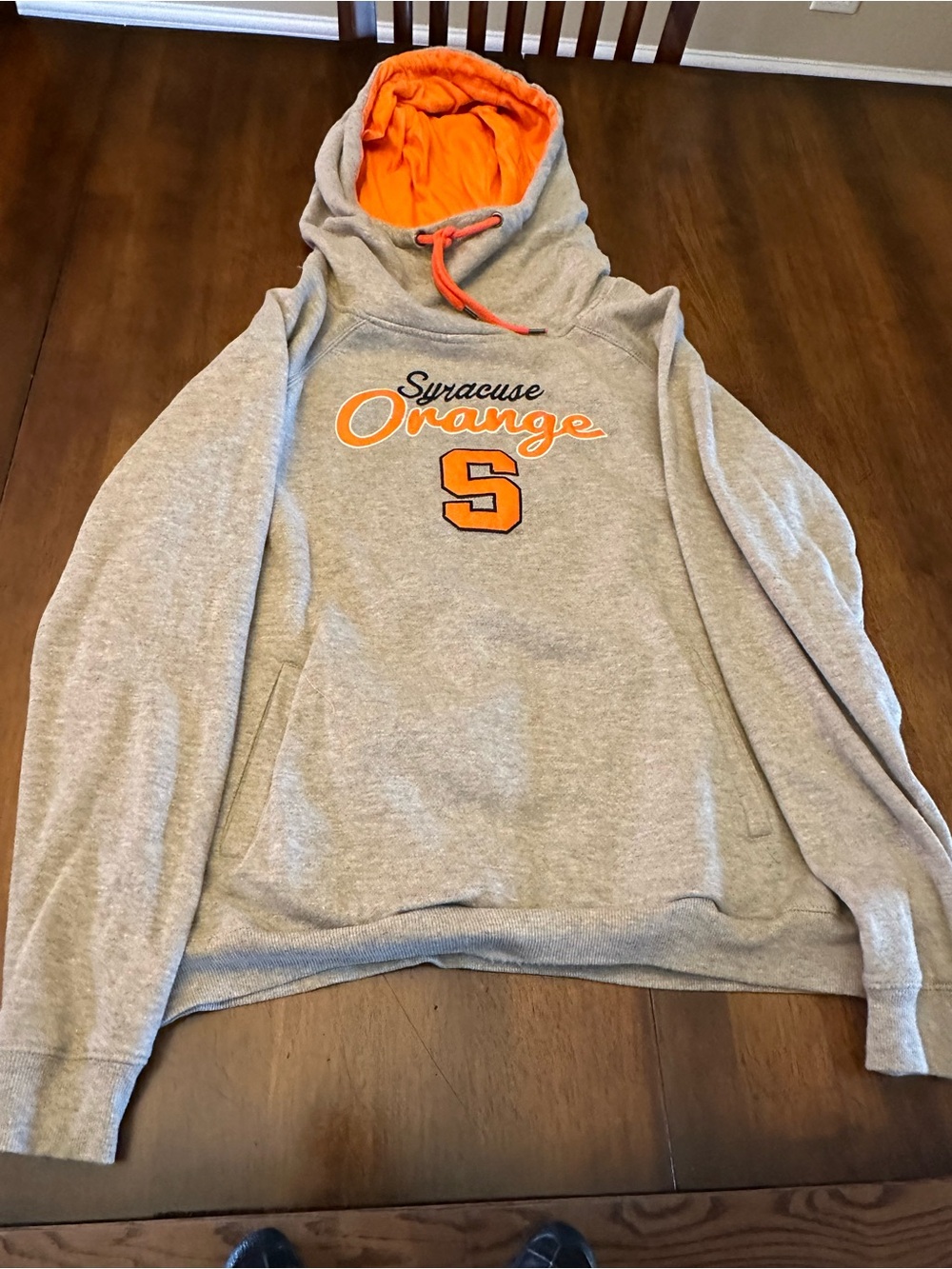 Colosseum Gray Hoodie with Orange Lined Hood